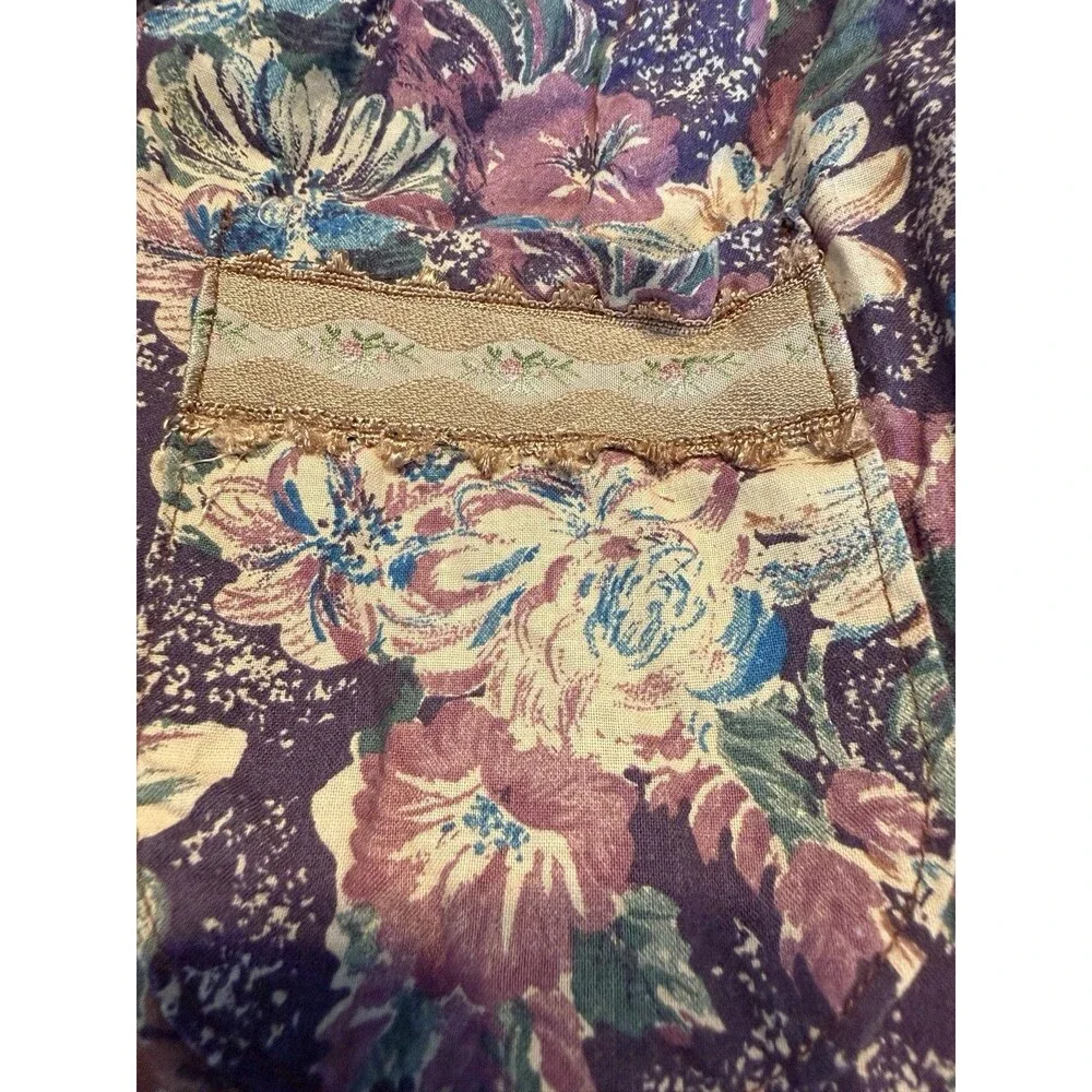 Vintage 90s Floral Print Girls Dress